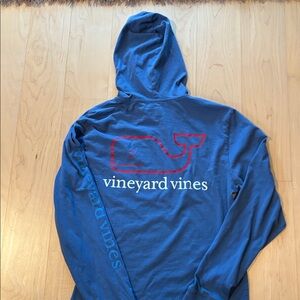 Vineyard Vines Blue Hoodie with Red Whale
